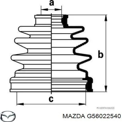 Comprar F03722540 Mazda Fuelle de semieje delantero interior