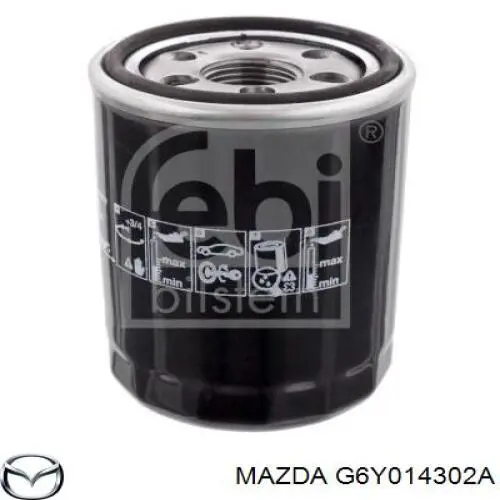G6Y014302A Mazda filtro de aceite