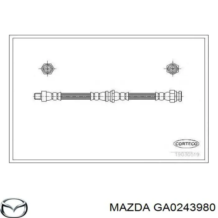 Latiguillo de freno delantero Mazda 929 2 (HB)