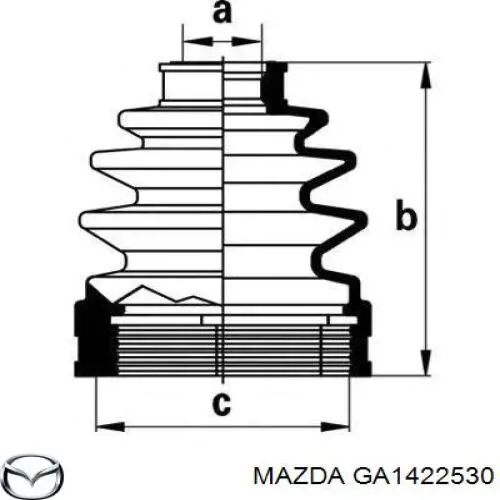 GA1422530 Mazda fuelle, árbol de transmisión delantero exterior