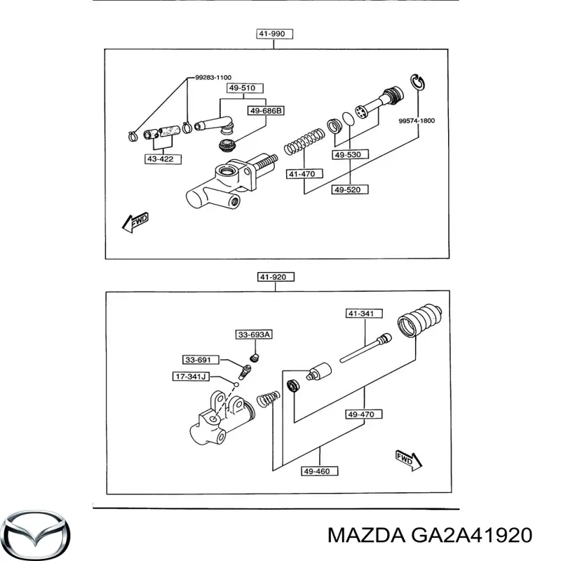 Comprar GA2A41920 Mazda Bombín de embrague