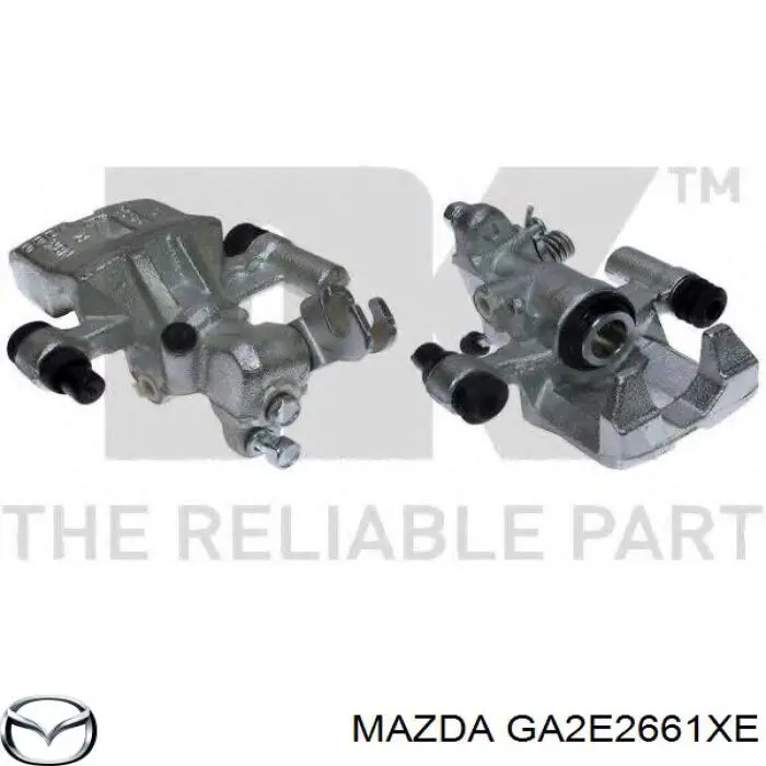 GA2E2661XE Mazda pinza de freno trasero derecho