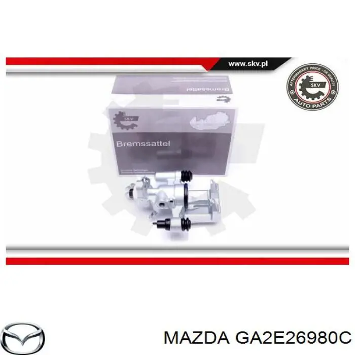 Pinza de freno trasera derecha GA2E26980C Mazda