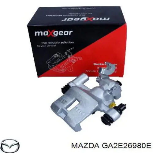 GA2E26980E Mazda pinza de freno trasero derecho