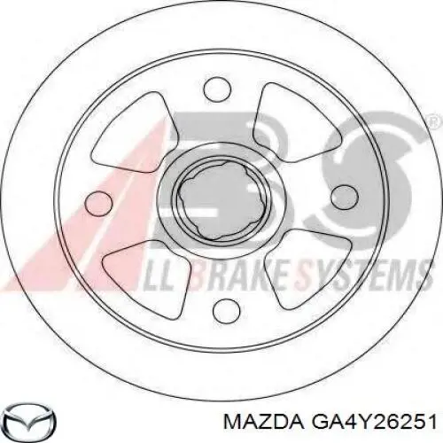 GA4Y26251 Mazda disco de freno trasero