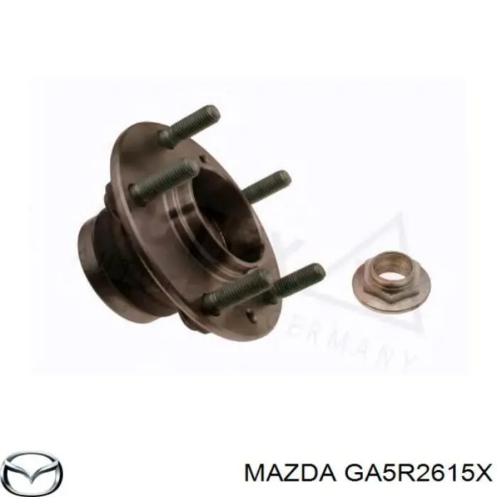 GA5R2615X Mazda cubo de rueda trasero