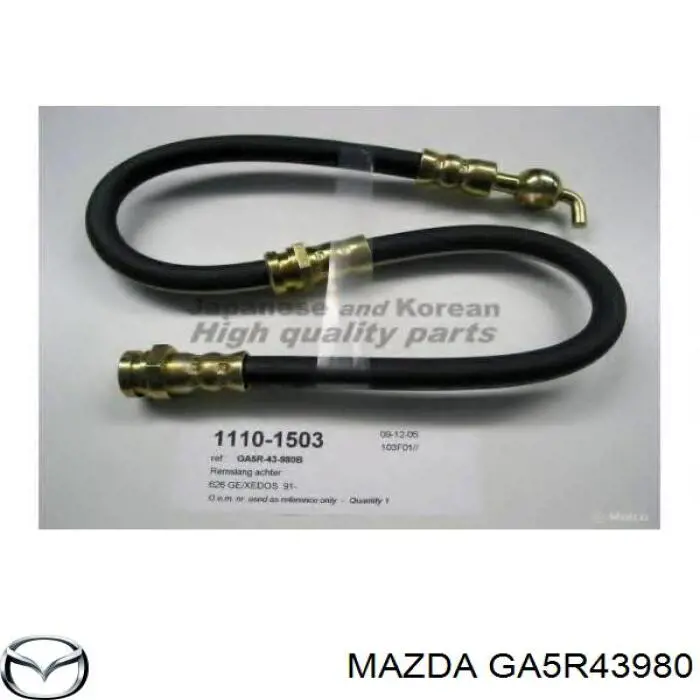 GA5R43980 Mazda Tubo de frenos delantero