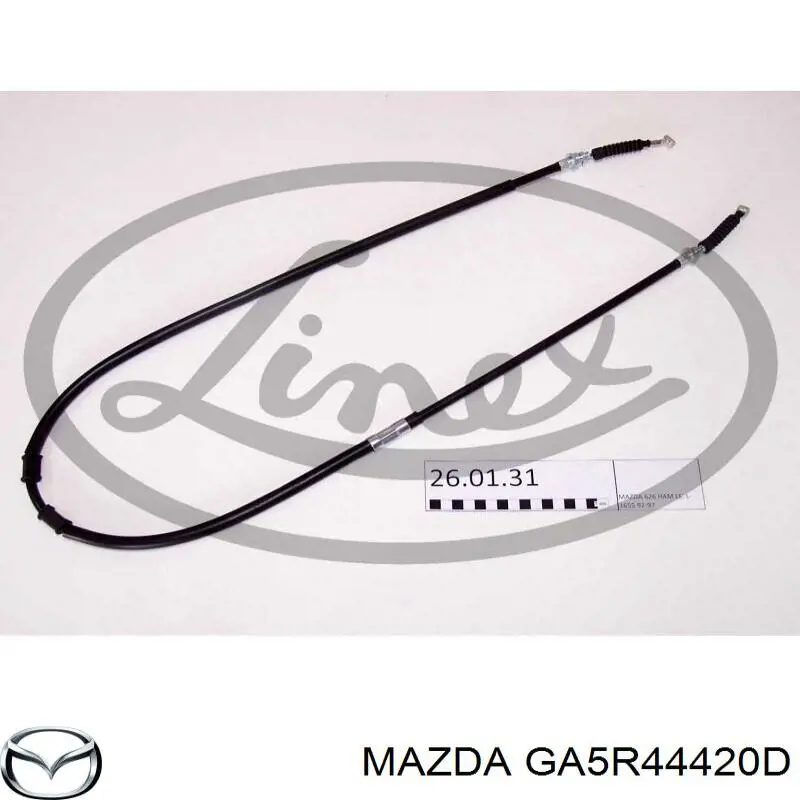 Comprar GA5R44420D Mazda Cable de freno de mano trasero izquierdo
