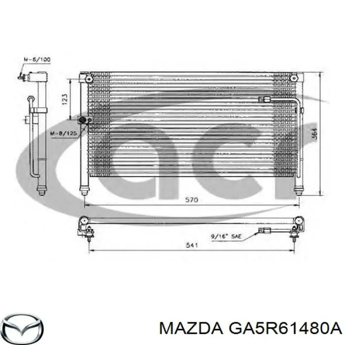 Aire acondicionado capacitor Mazda GA5R61480 precio, desde 95,51 EUR