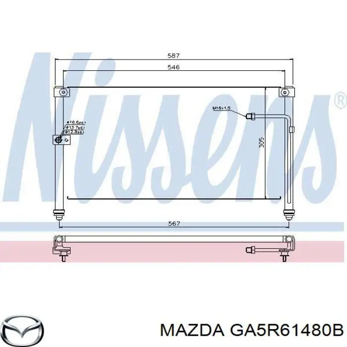 Condensador Mazda GA5R61480