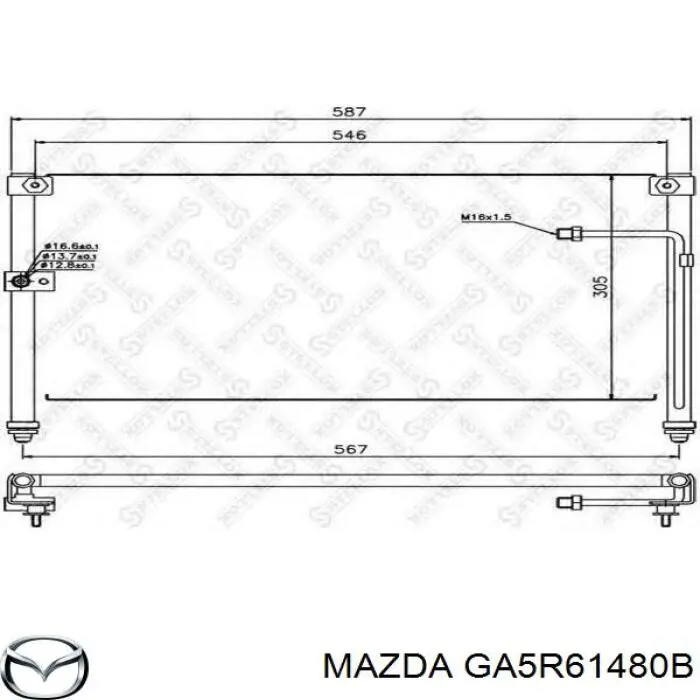 GA5R61480 Mazda Radiador de aire acondicionado