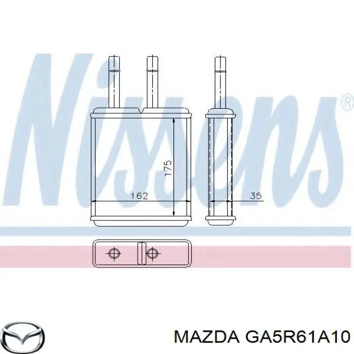 GA5R61A10 Mazda radiador de calefacción