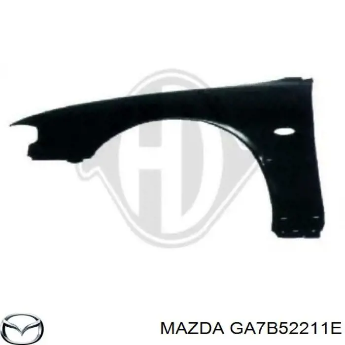 Guardabarros delantero izquierdo para Mazda 626 (GE)