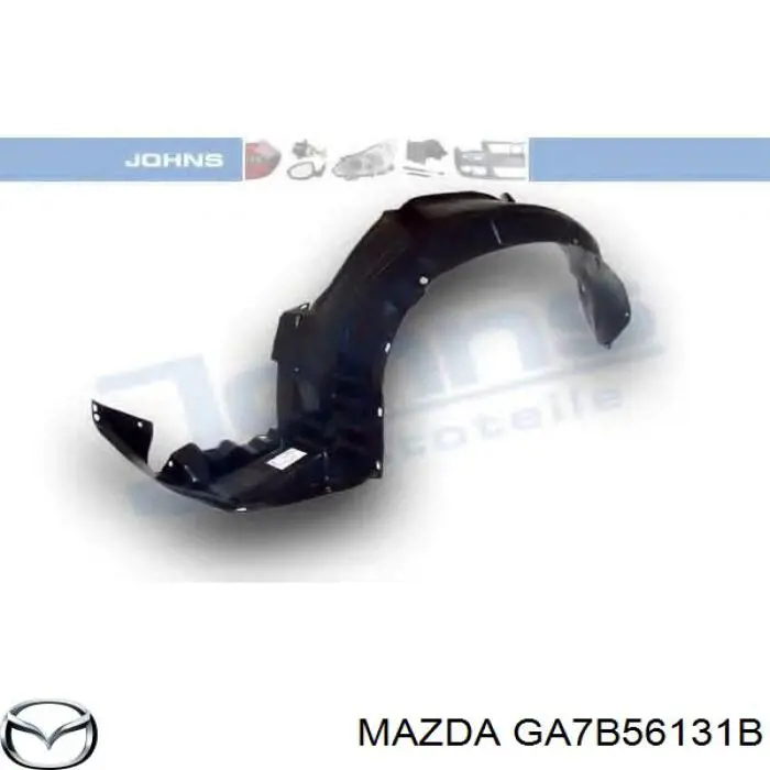 Guardabarros interior, aleta delantera, derecho para Mazda 626 (GE)