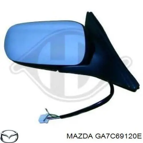 GA7C69120E Mazda espejo retrovisor derecho