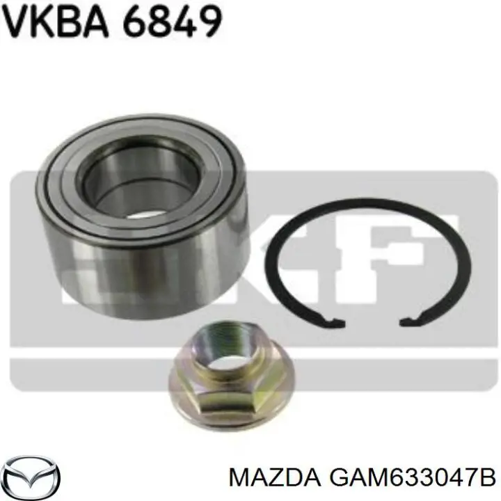 Cojinete de rueda delantero GAM633047B Mazda