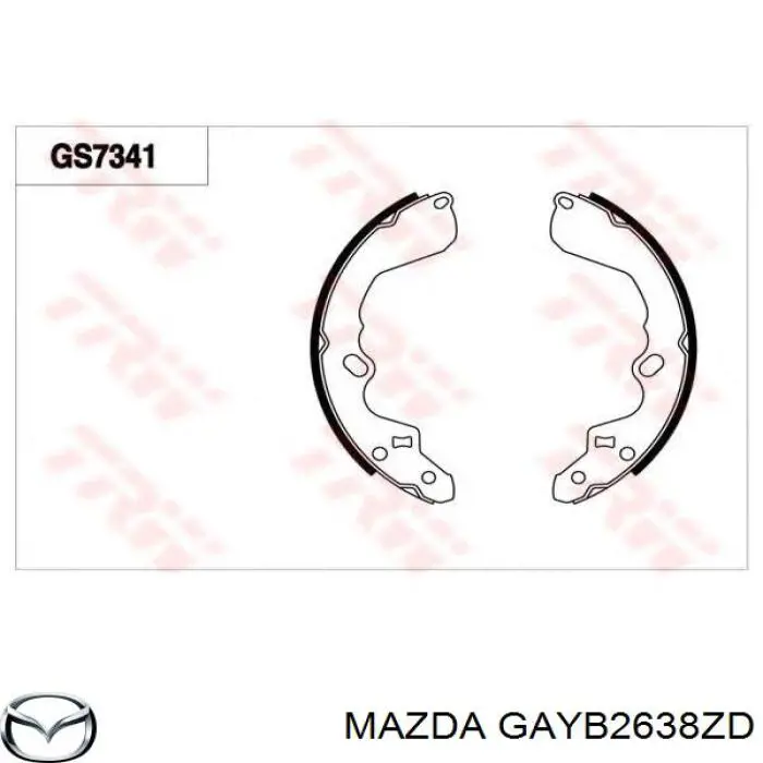 GAYB2638ZD Mazda zapatas de frenos de tambor traseras