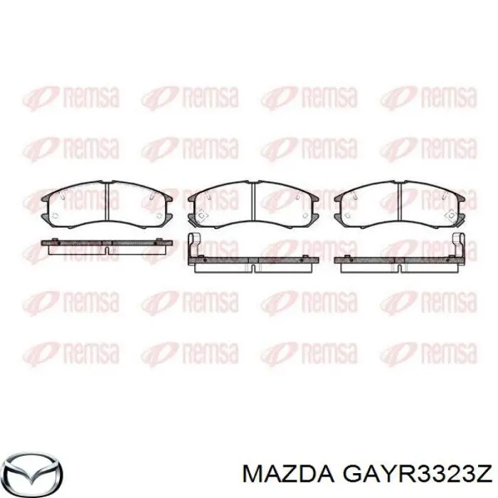 GAYR3323Z Mazda pastillas de freno delanteras