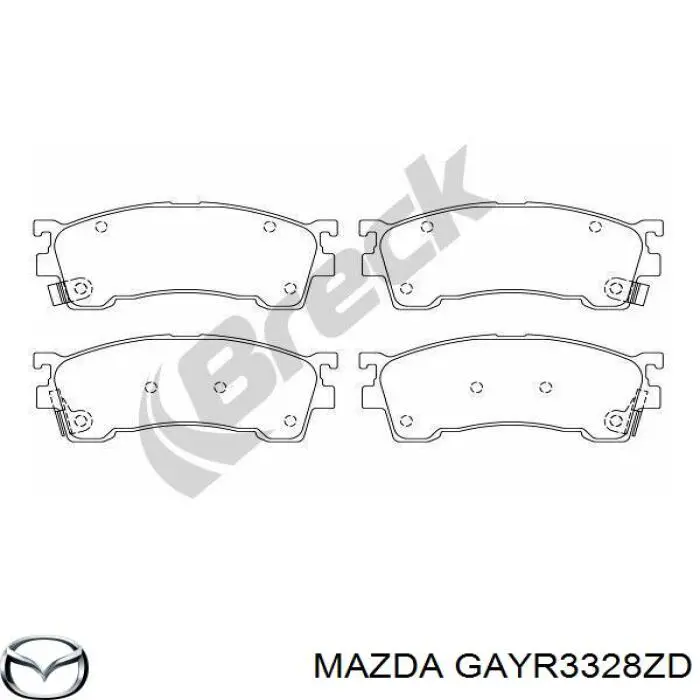GAYR3328ZD Mazda pastillas de freno delanteras
