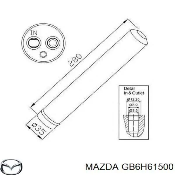 GB6H61500 Mazda filtro deshidratador