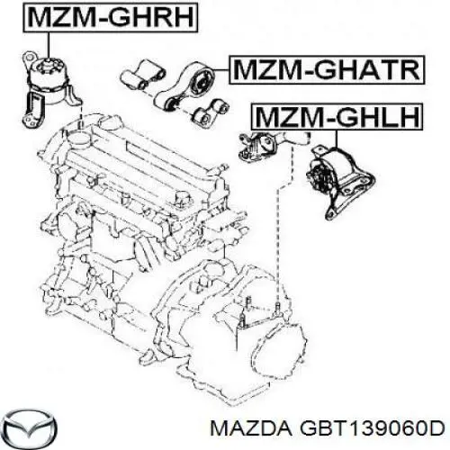 Soporte de motor derecho Mazda GBT139060D precio, desde 54,75 EUR