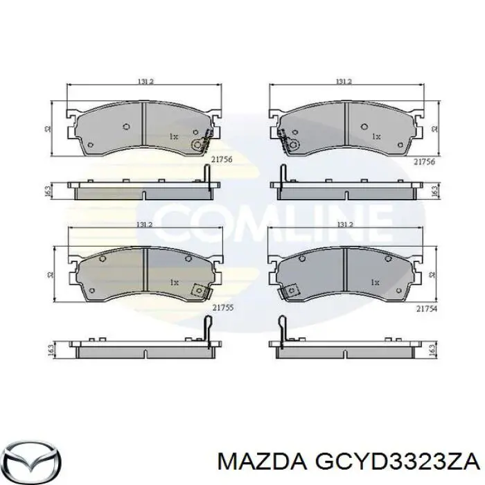 GCYD3323ZA Mazda pastillas de freno delanteras