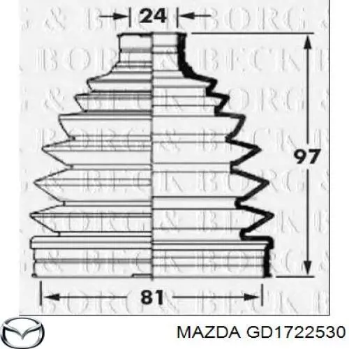 Fuelle, palier delantero exterior Mazda GD1722530 precio, desde 12,29 EUR