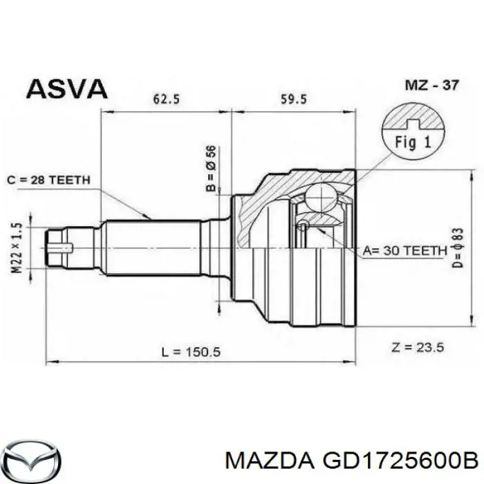 GD1725600B Mazda