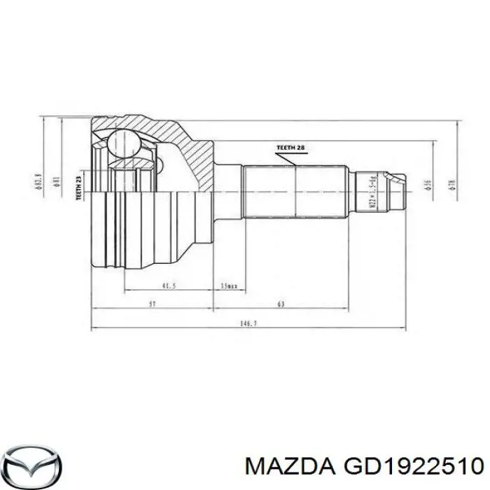 Comprar GD1922510 Mazda Junta homocinetica