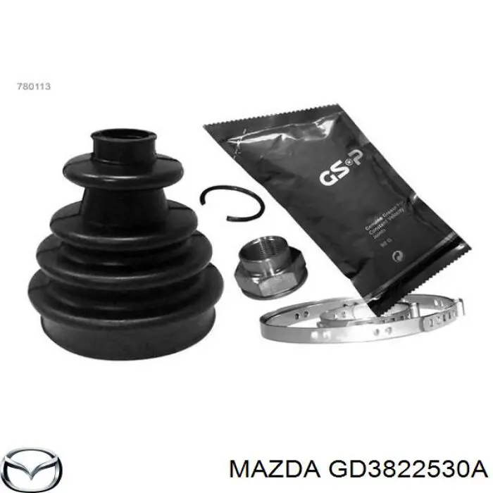 GD3822530A Mazda fuelle, árbol de transmisión exterior derecho