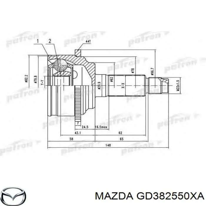 Comprar GD622550XC Mazda Semieje trasero derecho