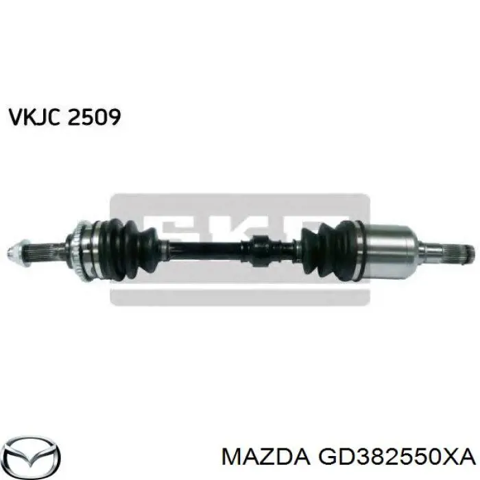 Semieje trasero derecho GD622550XC Mazda
