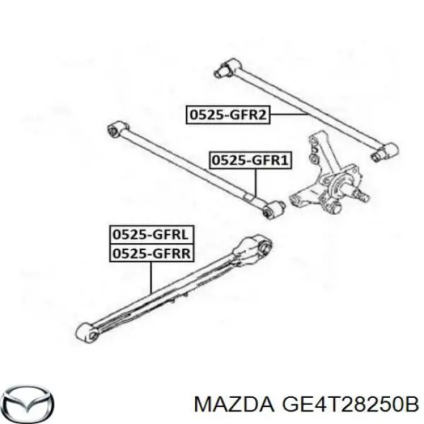 Mangueta trasera izquierda (suspension) para Mazda 626 (GF)