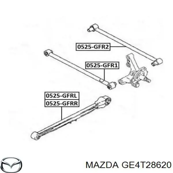 GE4T28620 Mazda brazo de suspension trasera derecha