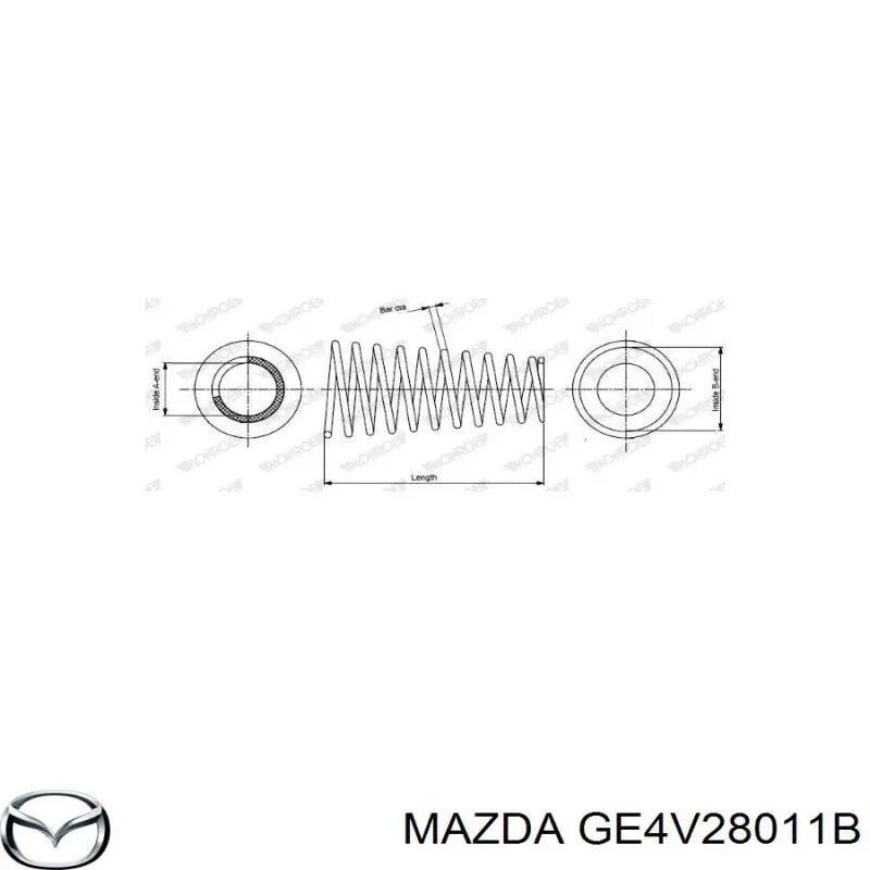 GE4V28011B Mazda muelle de suspensión eje trasero