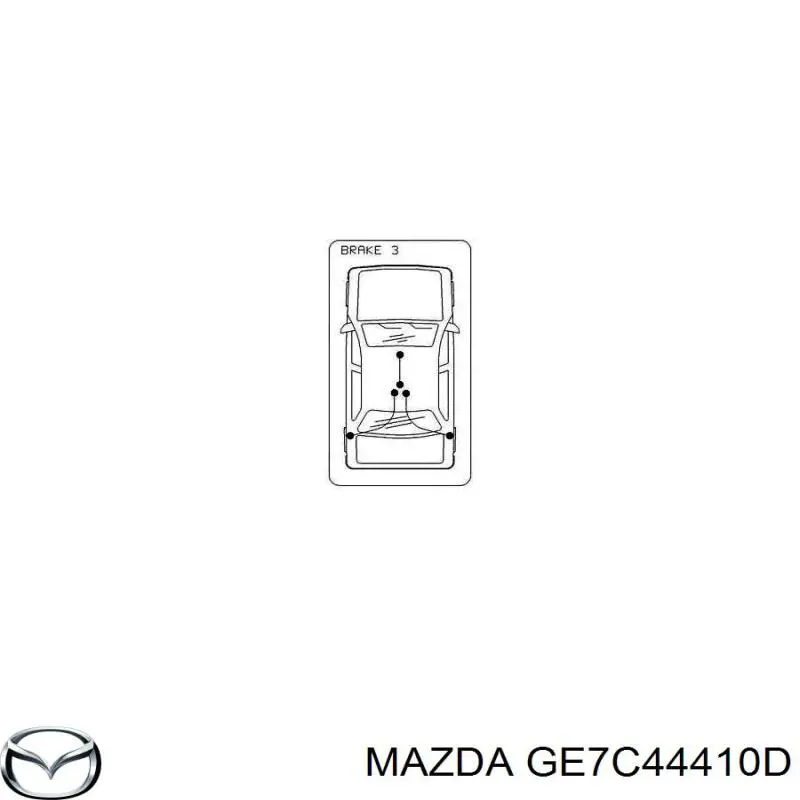 GE7C44410D Mazda cable de freno de mano trasero derecho