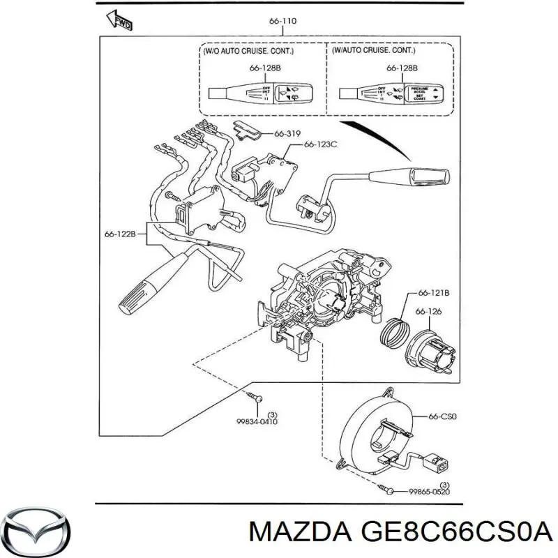 Comprar GE8C66CS0A Mazda Anillo AIRBAG