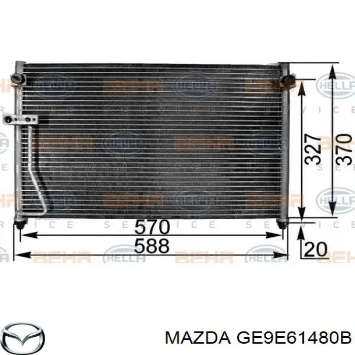 GE9E61480B Mazda condensador aire acondicionado