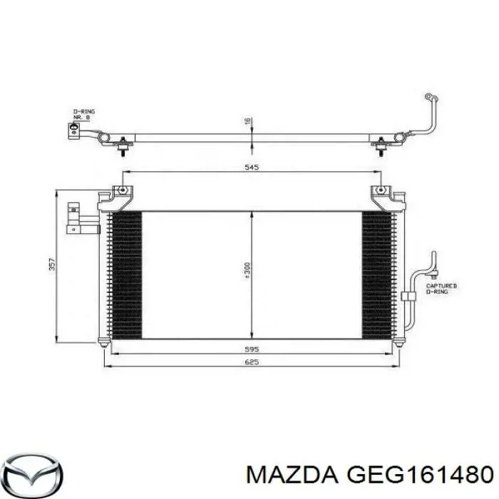 GEG161480 Mazda condensador aire acondicionado