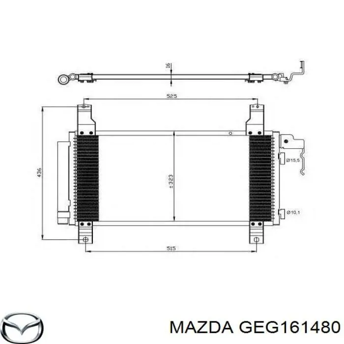 GEG161480 Mazda Radiador de aire acondicionado