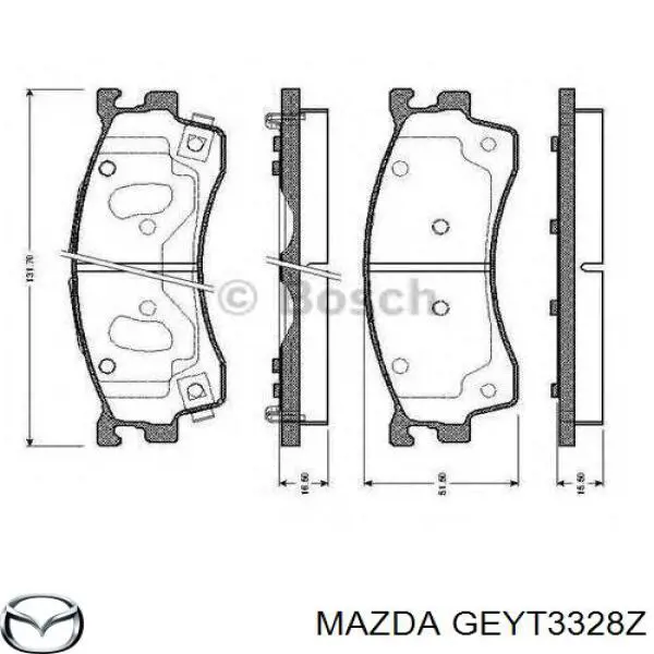 GEYT3328Z Mazda pastillas de freno delanteras
