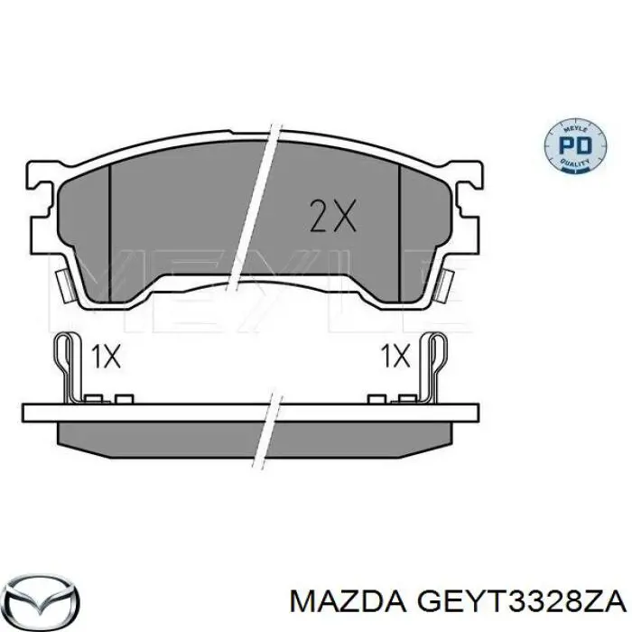 GEYT3328ZA Mazda pastillas de freno delanteras