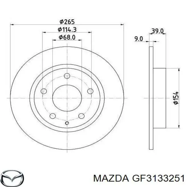 Disco de freno delantero para Mazda 626 II (GC)
