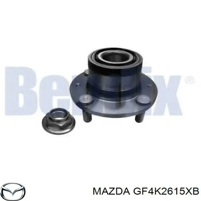 Cubo de rueda trasero GF4K2615XB Mazda