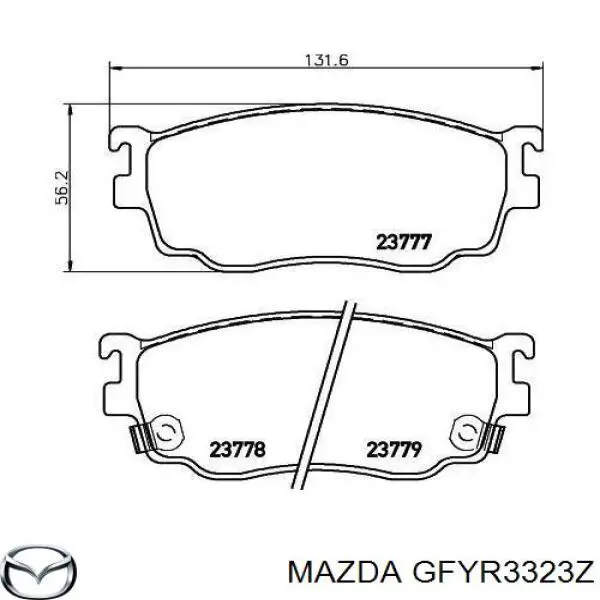GFYR3323Z Mazda pastillas de freno delanteras