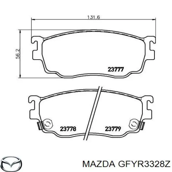 GFYR3328Z Mazda pastillas de freno delanteras