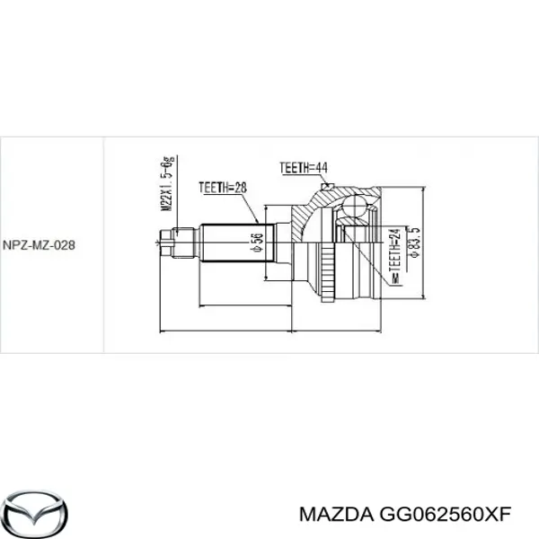 GG062560XF Mazda