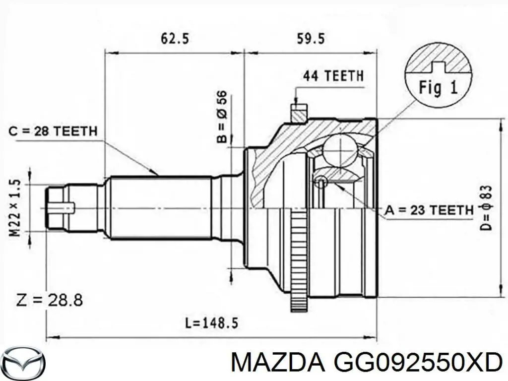 GG092550XD Mazda