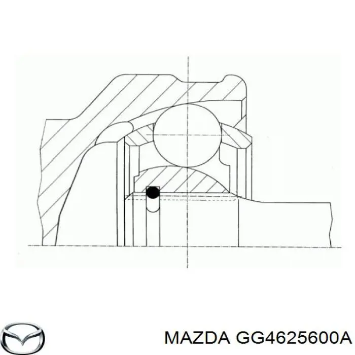 GG4625600A Mazda árbol de transmisión delantero izquierdo