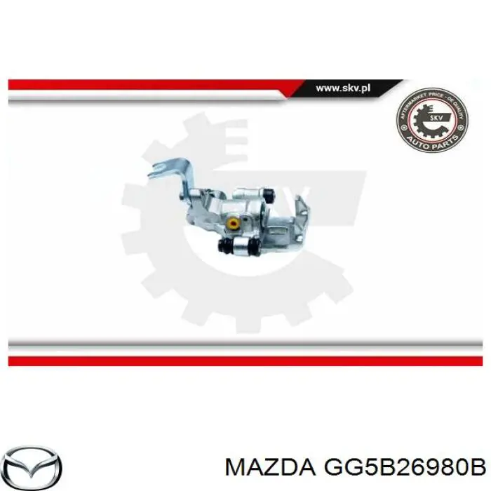 GG5B26980B Mazda pinza de freno trasero derecho